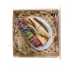Prezent: Muszla Abalone średnia + Palo Santo + Biała szałwia z kwiatami