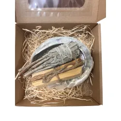 Zestaw prezentowy Palo Santo + Biała Szałwia + Muszla abalone
