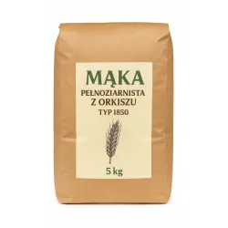 Mąka orkiszowa pełnoziarnista 1850 5kg 5000 g z orkiszu