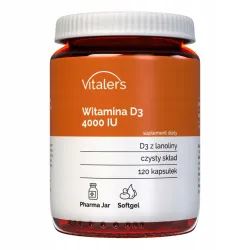 Vitaler's Witamina D3 4000 IU Softgel 120 kapsułek w SZKLANYM opakowaniu