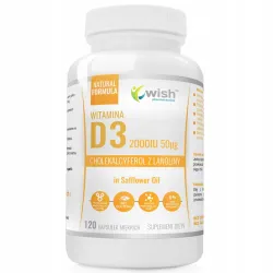 Witamina D3 2000IU Suplement diety Wish Pharmaceutical kapsułki 120 szt.