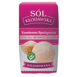 Sól kamienna kłodawska różowa drobnoziarnista 1kg NIEJODOWANA