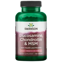 Swanson Glukozamina Chondroityna & MSM, 120 tabletek Swanson Glukozamina Chondroityna & MSM, 120 tabletek