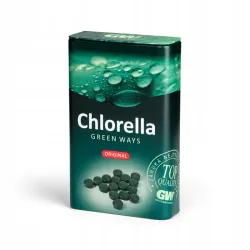 Metalowe pudełko na tabletki Chlorelli lub Zielonego Jęczmienia Green Ways