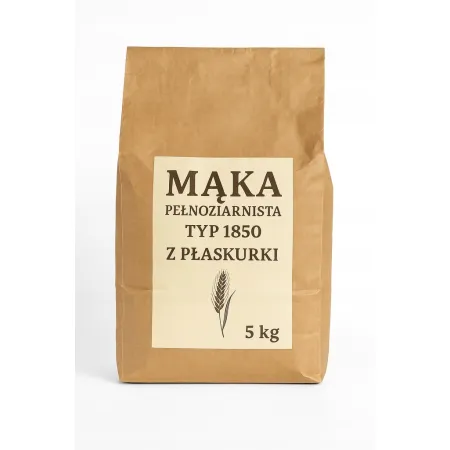 Mąka pełnoziarnista z płaskurki TYP 1850 5kg 5000 g