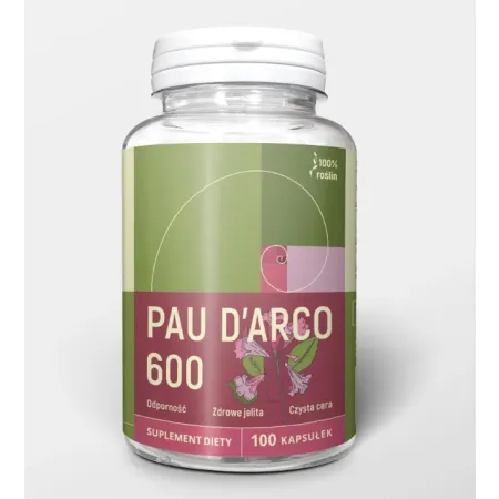 Nanga Pau d'Arco / La Pacho 600 mg, 100 kapsułek