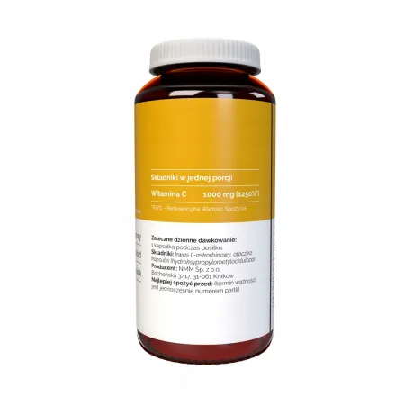 Vitaler's Witamina C 1000 mg 120 kapsułek w szklanym opakowaniu