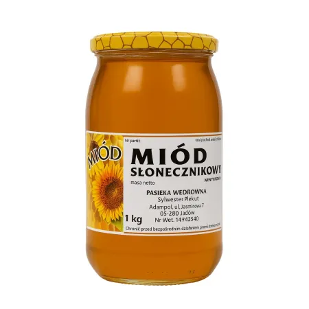 Miód naturalny Słonecznikowy 1kg