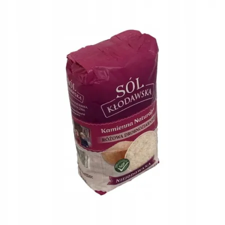 10 x Sól kamienna kłodawska różowa drobnoziarnista 1kg NIEJODOWANA (10 kg)