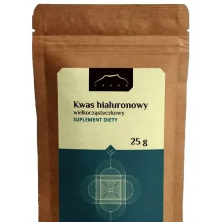 Nanga Kwas hialuronowy wielkocząsteczkowy 25 g proszek + łyżeczka GRATIS