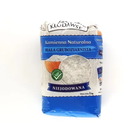 10 x Sól kamienna kłodawska biała gruboziarnista 1kg NIEJODOWANA 10kg