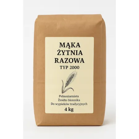 Mąka żytnia razowa TYP 2000 4kg 4000 g