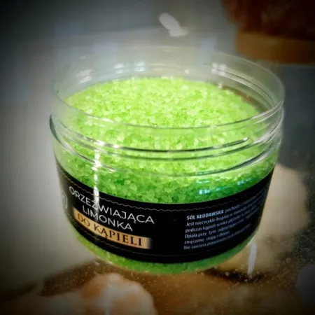 Orzeźwiająca limonka Sól kłodawska kąpielowa 300g Naturalna
