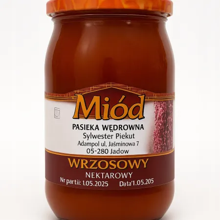 Miód naturalny Wrzosowy CZYSTY 1kg
