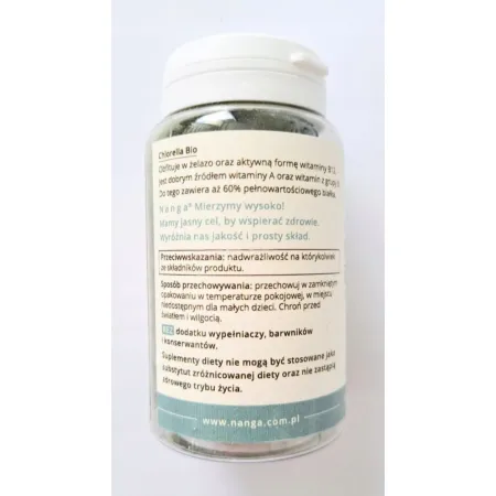 Chlorella BIO 500mg Nanga tabletki 200 szt.
