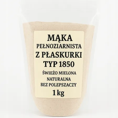 Mąka pełnoziarnista z płaskurki TYP 1850 1kg 1000 g