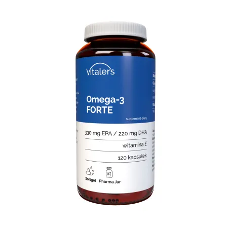 Vitaler's Omega 3 FORTE 1000 mg, 330 EPA / 220 DHA + witamina E, 120 kapsułek